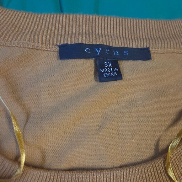 Cyrus Women Ribbed Knit Pullover Sweater Long Sleeve Pocket 3x - Picture 4 of 4